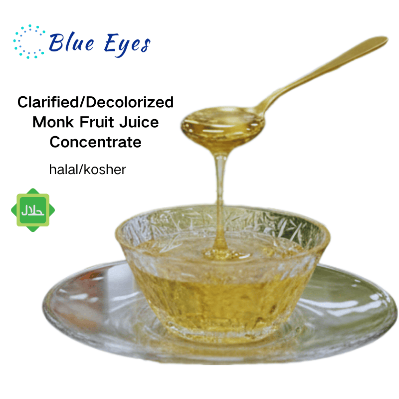 De-colored Monk Fruit Juice Concentrate | Water-Clear 65 Brix | Blue ...